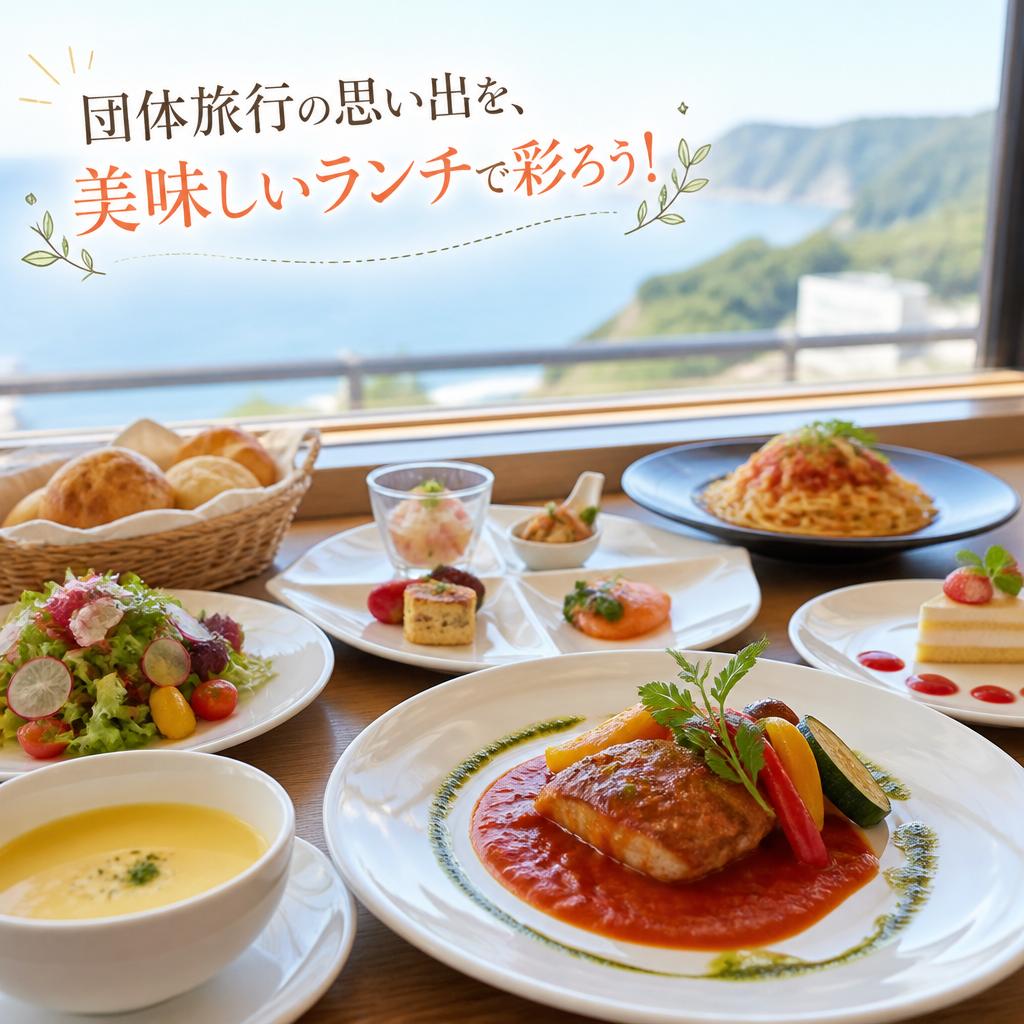 団体旅行の思い出を、美味しいランチで彩ろう！