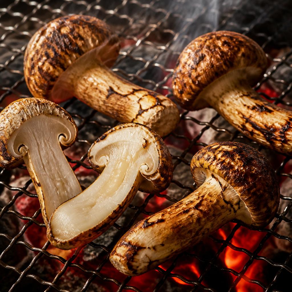 焼き松茸：香ばしさが引き立つ一品