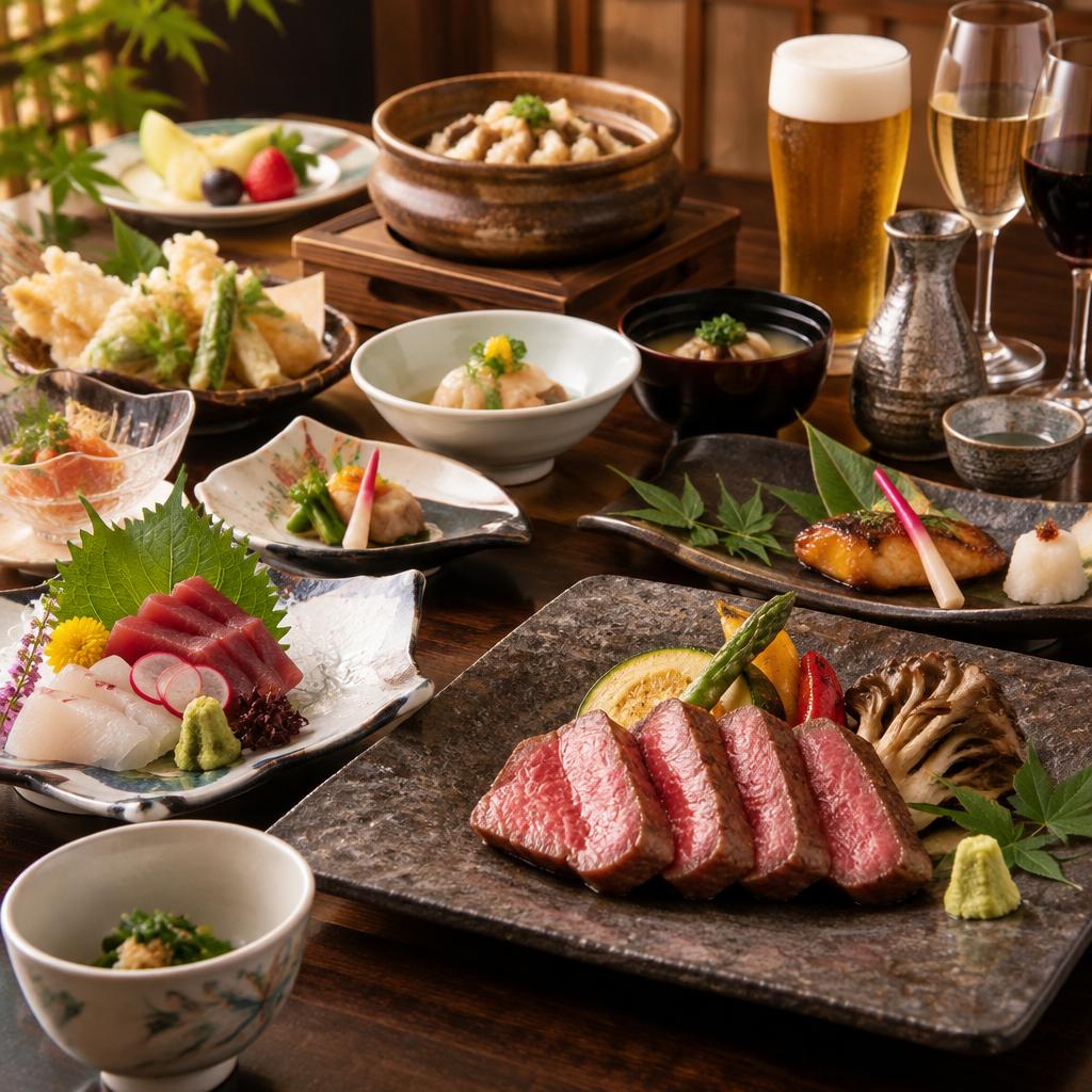 旬の信州を味わう、会話が弾む宴会料理