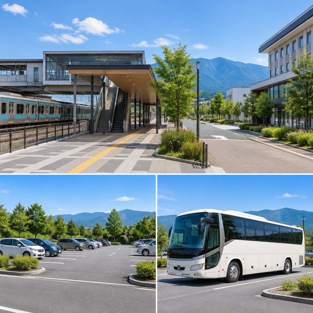 駅近・駐車場完備。無料送迎バスのご相談も