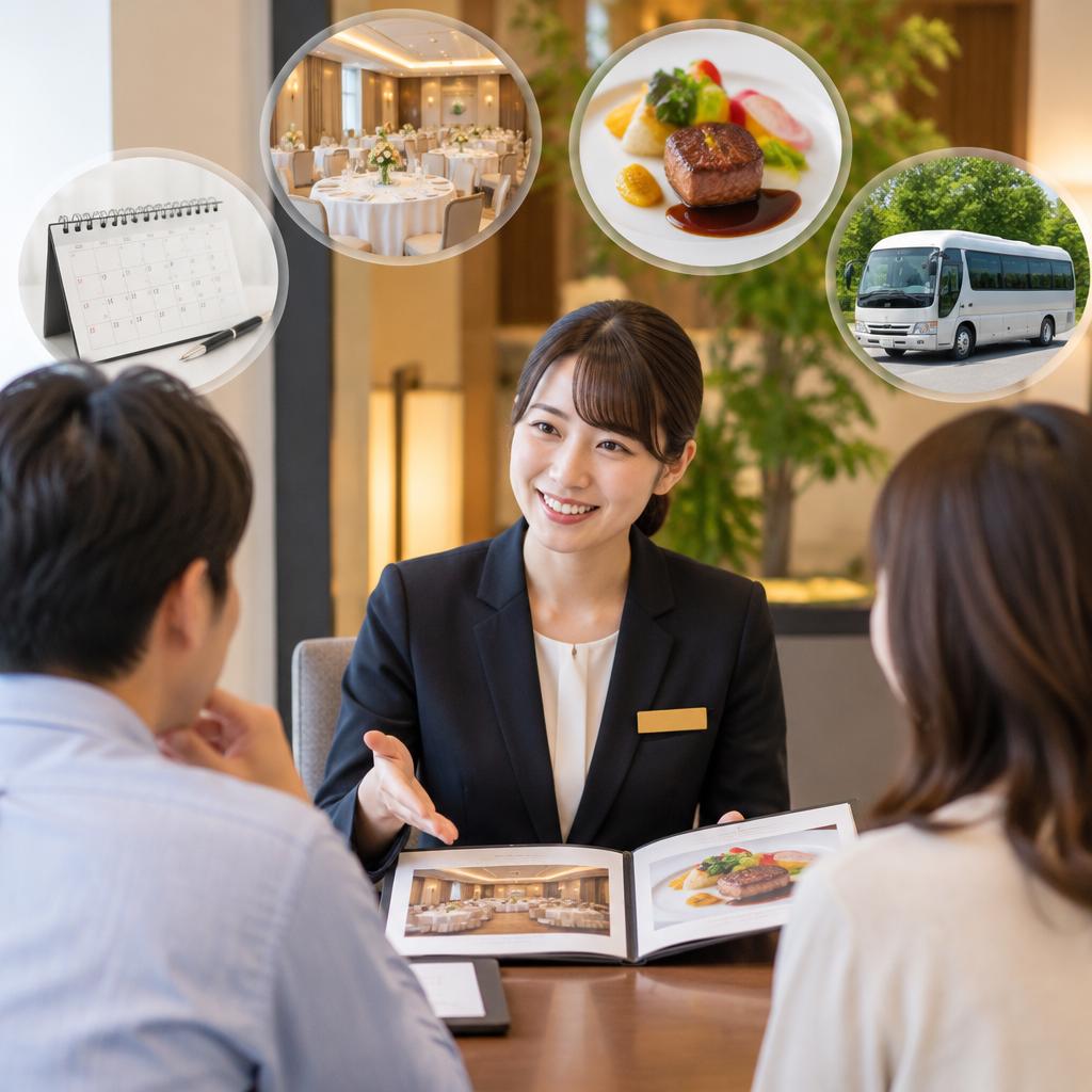 今年の忘新年会、まずはご相談ください。会場・料理・送迎を一緒に決めましょう