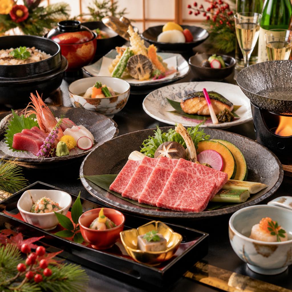 信州の旬を囲む、笑顔が広がる宴会料理