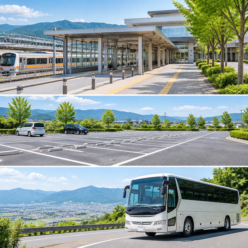 駅近・駐車場完備。無料送迎バスもご相談ください